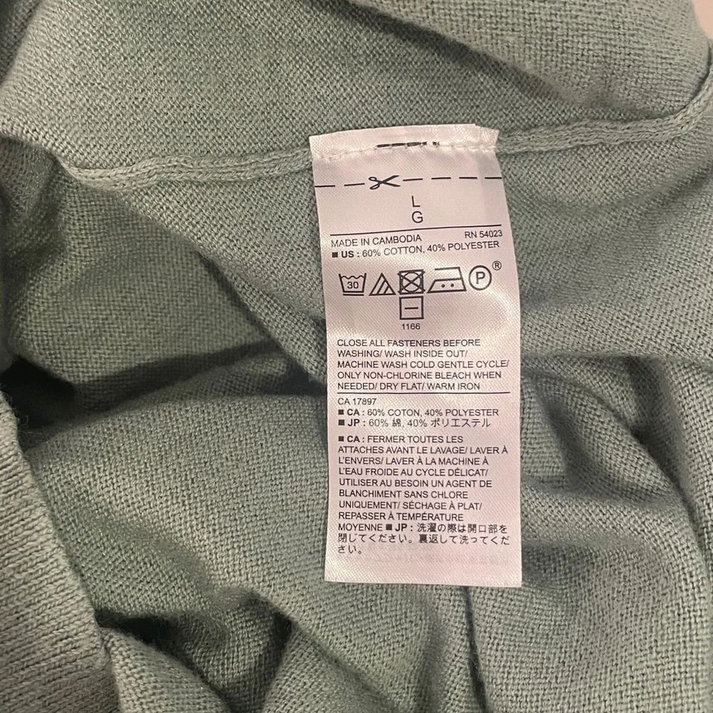 Banana Republic‎ Men's Sage Green Zip-Up Sweater